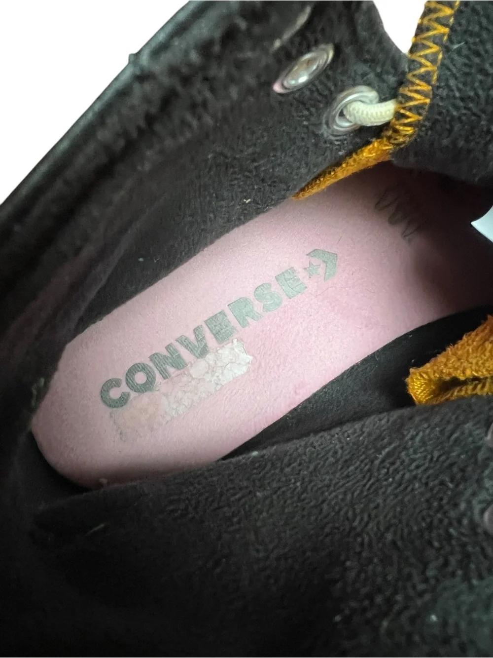 Converse Run Star Hike Leather Platform High Top Sneakers Shoes 8.5 Black Amber